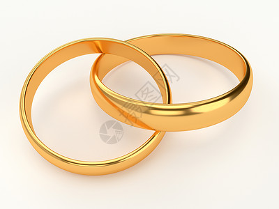 连接的黄金结婚戒指 金属 仪式 爱 庆典 已婚背景图片