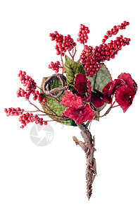 红圣诞勋章 植物 人造的 季节性的 庆典 庆祝背景图片