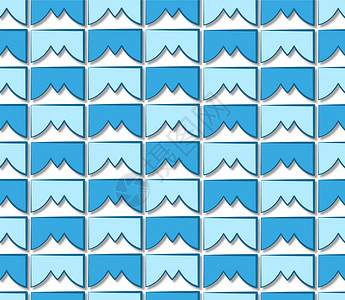 蓝色瓷砖型山峰背景图片