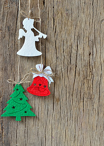 圣诞节装饰 树 乡愁 风化 假期 木材 木板背景图片