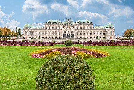 奥地利维也纳贝尔韦德雷宫高清图片