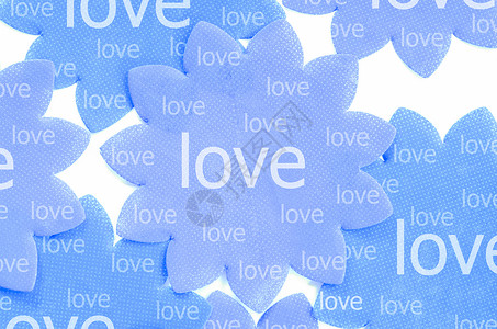 蓝纸花上的爱情背景图片