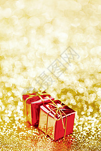 节日礼物盒 周年纪念日 闪亮的 金的 盒子 展示 喜庆的 丝带 美丽的背景图片