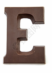 巧克力字母E背景图片