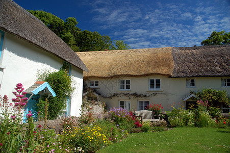 英国的茅草小屋高清图片