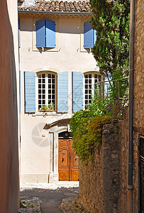 维松拉罗马漂亮的法国村庄 建筑学 旅游 爬坡道 门 瓷砖 韦松-拉-罗曼 路背景
