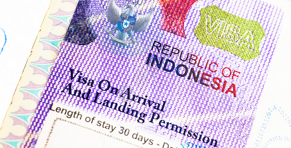 印度尼西亚签证 边界 文档 护照 邮票 国际的 旅行访问高清图片素材