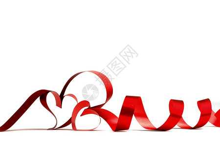 丝带红心 浪漫 卡片 程式化 情人节 磁带 问候语背景图片