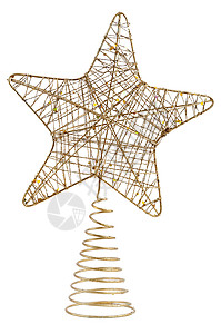 金色龙卷风特效白色背景的明星塑造圣诞装饰品背景