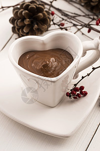 巧克力宣传单以热巧克力庆祝情人节的热巧克力 假期 生活 作品背景