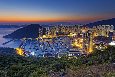 雅康高速康阿伯丁 民众 旅行 旅游 黄昏 摩天大楼 城市景观 香港背景