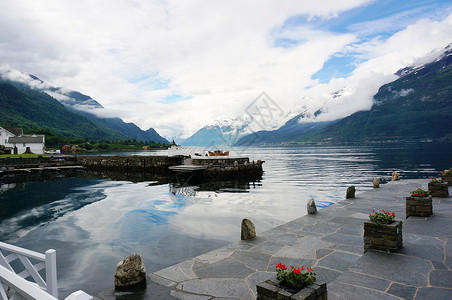 挪威的 闲暇 海 草 航行 假期 雪山 游泳 水 夏天背景图片