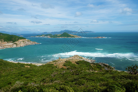 越南海滩 宁 旅行 文海 新鲜空气 印象 美丽 场景图片