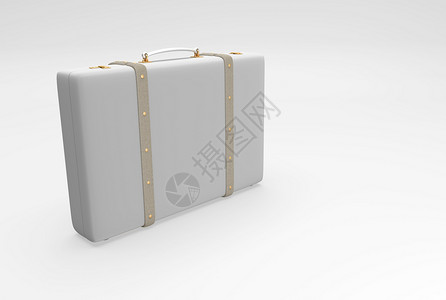 灰色优雅手提箱 复古的 案件 皮革 运输 插图 航程背景图片
