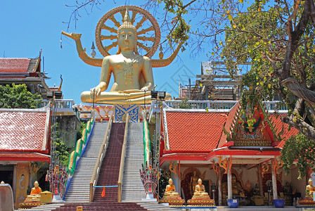 泰国大佛 泰国 宗教 神社 莲花 宗教的 楼梯图片