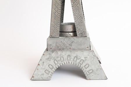 模型埃菲尔铁塔锌白色背景 反射 巴黎 建造 艺术背景图片