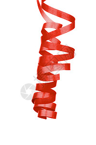 红色党流 假期 卷曲的 礼花 纸 垂下背景图片