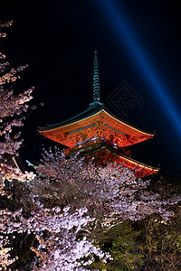 清水祖寺庙 春天亮光 神社 旅行 旅游 城市 日本高清图片