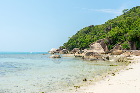 水晶湾 银滩 亚洲 天空 海滩 美丽的 蓝色的 夏天 云背景图片