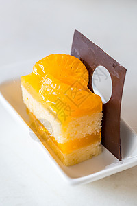 橙色蛋糕 小吃 糖 磨砂 食物 健康 盘子背景图片