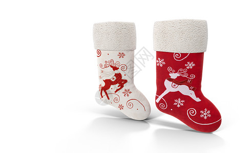 圣诞老人的靴子 3D版背景图片
