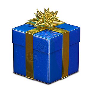 3D 蓝礼品盒说明背景图片