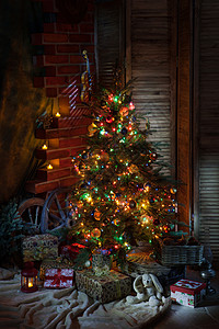 圣诞生命 华丽的 复古的 居住 生活 老的 假期 木制的背景图片