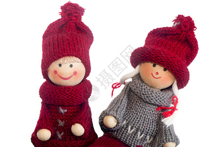 a 圣诞木偶 玩具娃娃 小狗 礼物 可爱的 包 帽子 动物图片