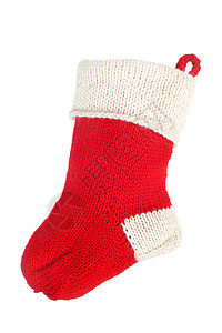 圣诞红袜袜 白色的 传统的 装饰风格 惊喜 红色的 假期 新年背景图片