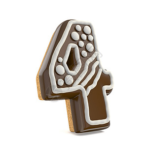 第 4 号 4 巧克力圣诞姜饼字体装饰 wi 小吃 手工制作的背景图片