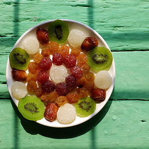越南越战节越南果酱 月球 椰子 糖果 盘子 新年快乐背景图片