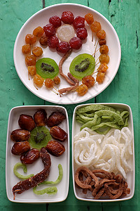 越南越战节越南果酱 月球 假期 阴影 绿木 美食 传统背景图片