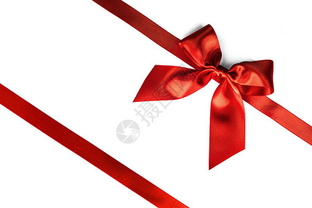 白色的红丝带弓 展示 生日 圣诞节 边界 框架背景图片