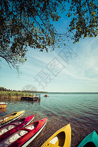 湖岸 戈多皮沃湖 马苏里 波尔 航行 树 假期高清图片