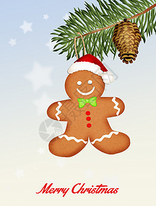圣诞节姜黄饼干 刨冰 食物 假期 糖 小男孩 蛋糕背景图片