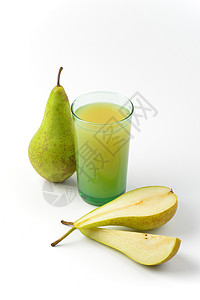 非酒精性玻璃梨汁 果汁 生的 水果 成熟 新鲜的 透明的 饮料背景