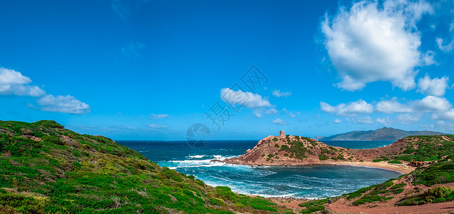 风日风中波比西奥洛海岸的景观 假期 支撑 罗背景图片