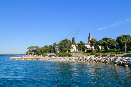 岛 也是克罗地亚罗文杰附近的红岛 旅游 全景高清图片