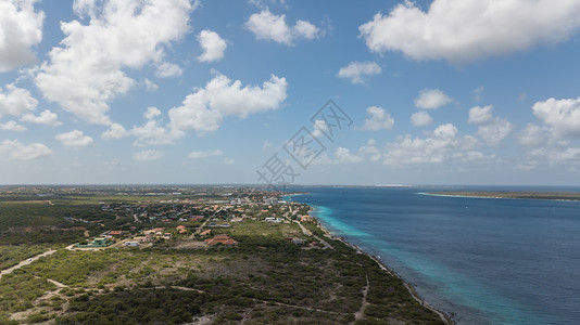 博内尔岛加勒比海 Bonaire 风景优美的 旅行背景