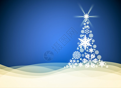 圣诞节背景与圣诞树 雪 传统的 假期 卡片 艺术 美丽的背景图片