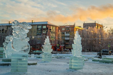 城市中的冰雕 艺术品 旅行 公园 跑步 入口背景图片