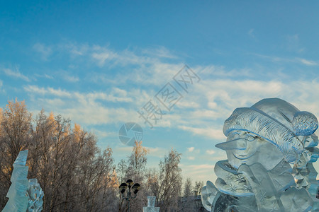城市中的冰雕 干净的 跑步 砖 文化 展示 哈尔滨 魔法背景图片