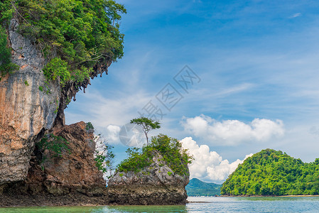泰国热带岛屿的地貌 海 石 地貌图片