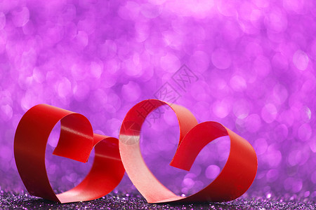 装饰心 卡片 磁带 爱 假期 礼物 红色的 情人节 闪光背景图片