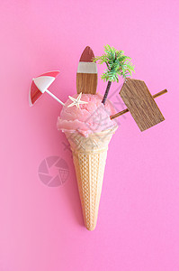 冻冰淇淋 草莓 锥体 浆果 食物 奶油 海星 冲浪板背景图片