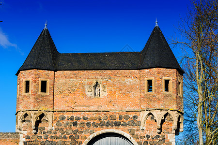 门型桁架门堡垒 假期 历史性 彼得 德国 阳光 建筑学 天空 老镇背景