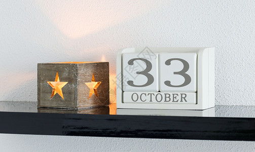 白区块日历目前的日期日期 10月33日和11月 - 额外d背景图片
