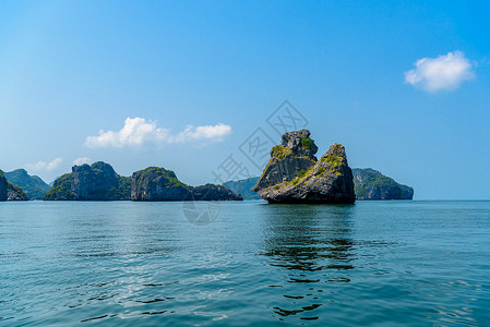 泰国湾国家公园 暹粒 多彩 天空 海湾 巡航 泻湖图片