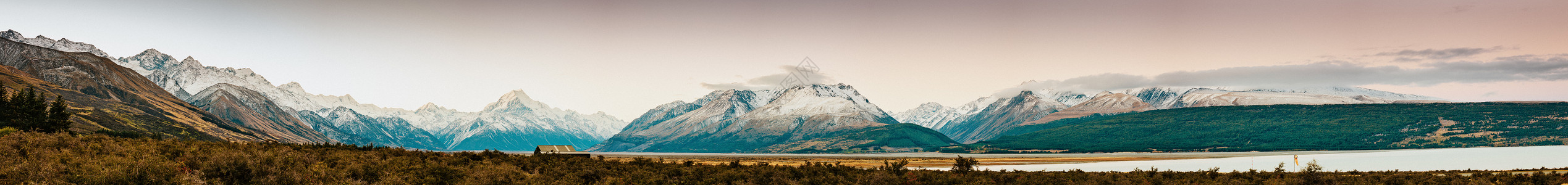 底斯山新西兰库克山和拉佩罗斯山峰日落 冒险 岛 顶峰背景