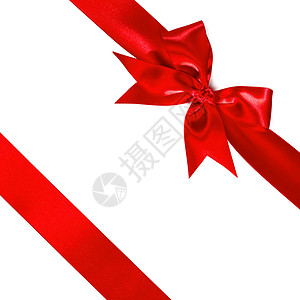 白色的红沙丁鱼弓丝带 丝绸 庆典 华丽的 情人节背景图片
